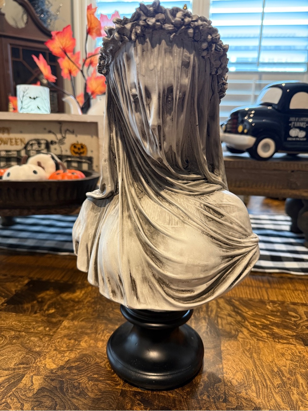 T.J.Maxx Veiled Vestal Bust Decorative Sculpture